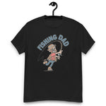 Fishing Brown Hair Light Skin Tone Glasses Beard Dad T-Shirt