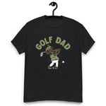 Golf Black Hair Dark Skin Tone Glasses Beard Dad T-Shirt