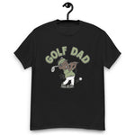 Golf Black Hair Dark Skin Tone Glasses Stubble Dad T-Shirt