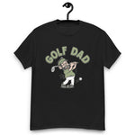 Golf Black Hair Light Skin Tone Glasses Beard Dad T-Shirt