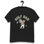 Golf Black Hair Light Skin Tone No-Glasses Stubble Dad T-Shirt