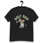 Golf Black Hair Tan Skin Tone Glasses Beard Dad T-Shirt