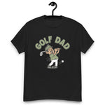 Golf Black Hair Tan Skin Tone No-Glasses Moustache Dad T-Shirt