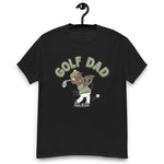 Golf Blond Hair Dark Skin Tone Glasses Stubble Dad T-Shirt