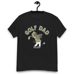 Golf Blond Hair Dark Skin Tone No-Glasses Beard Dad T-Shirt