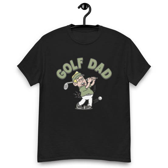 Golf Blond Hair Light Skin Tone Glasses Stubble Dad T-Shirt
