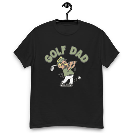 Golf Blond Hair Tan Skin Tone Glasses Moustache Dad T-Shirt
