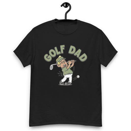 Golf Blond Hair Tan Skin Tone Glasses Stubble Dad T-Shirt