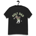 Golf Brown Hair Dark Skin Tone Glasses Moustache Dad T-Shirt
