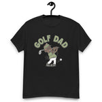 Golf Brown Hair Dark Skin Tone Glasses Stubble Dad T-Shirt