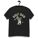 Golf Brown Hair Dark Skin Tone No-Glasses Beard Dad T-Shirt