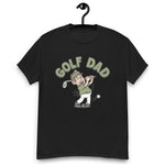 Golf Brown Hair Light Skin Tone No-Glasses Stubble Dad T-Shirt