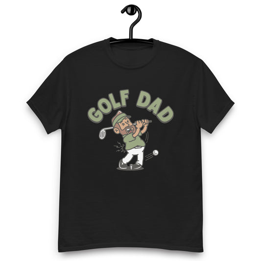 Golf Brown Hair Tan Skin Tone No-Glasses Beard Dad T-Shirt