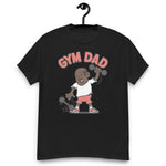 Gym Black Hair Dark Skin Tone No-Glasses Bald Moustache Dad T-Shirt