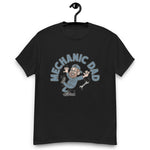 Mechanic Brown Hair Light Skin Tone Glasses Beard Dad T-Shirt