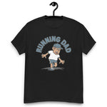 Running Brown Hair Tan Skin Tone No-Glasses Stubble Dad T-Shirt