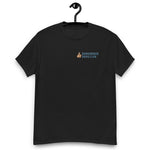 Dangerous Dads Club T-Shirt - Blue logo with tan thumb