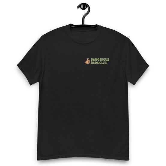 Dangerous Dads Club T-Shirt - Green logo with tan thumb