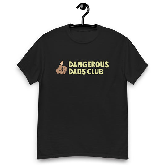 Dangerous Dads Club T-Shirt - yellow logo-tan thumb
