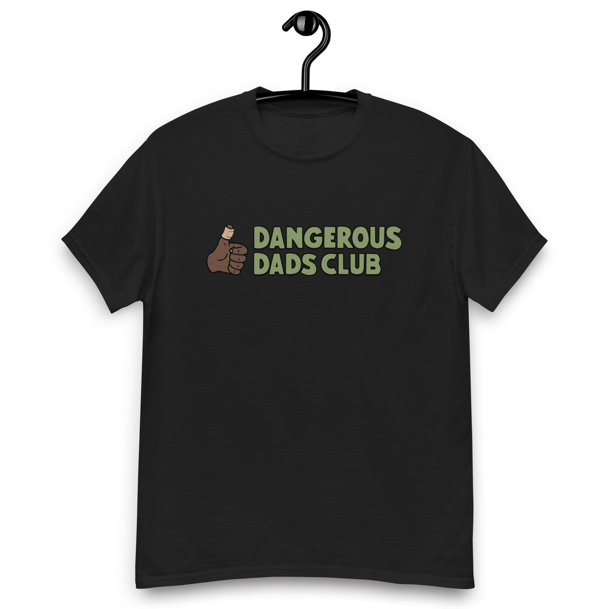 Dangerous Dads Club T-Shirt - Green logo-dark thumb