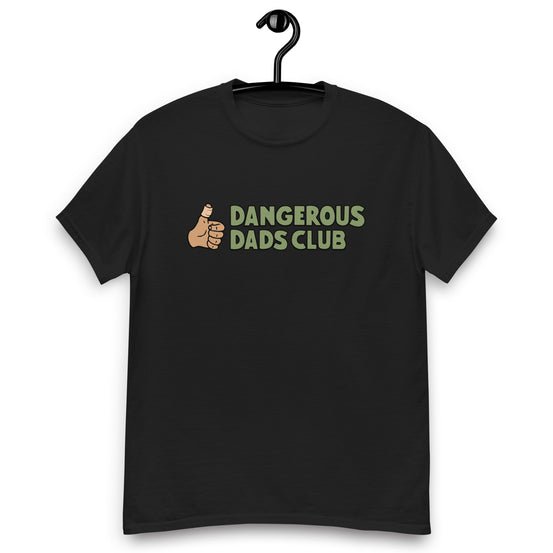 Dangerous Dads Club T-Shirt - Green logo-tan thumb