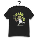 Tennis Blond Hair Dark Skin Tone Glasses Long Beard Dad T-Shirt