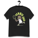 Tennis Brown Hair Dark Skin Tone Glasses Long Beard Dad T-Shirt