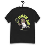 Tennis Brown Hair Dark Skin Tone No-Glasses Long Beard Dad T-Shirt