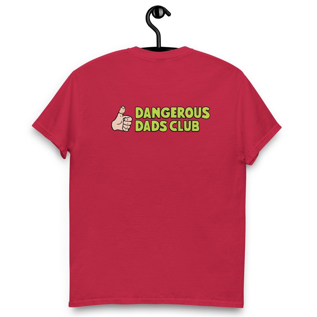 Dangerous Dads Club T-Shirt - L.Green logo with light thumb