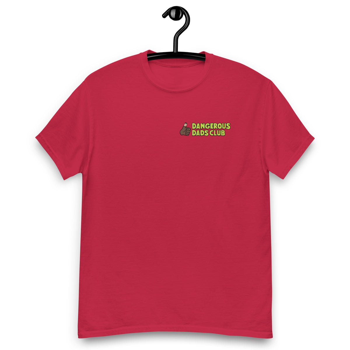 Dangerous Dads Club T-Shirt - L.Green logo with dark thumb