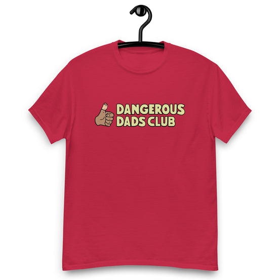 Dangerous Dads Club T-Shirt - yellow logo-tan thumb