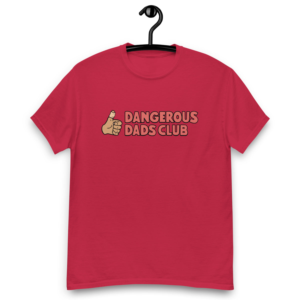 Dangerous Dads Club T-Shirt - Red logo-tan thumb