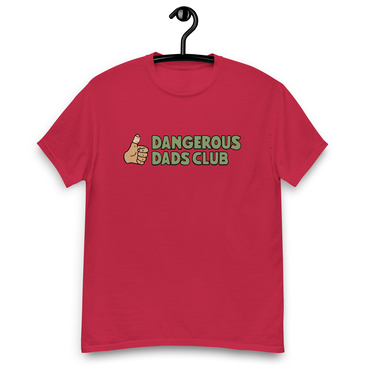 Dangerous Dads Club T-Shirt - Green logo-tan thumb