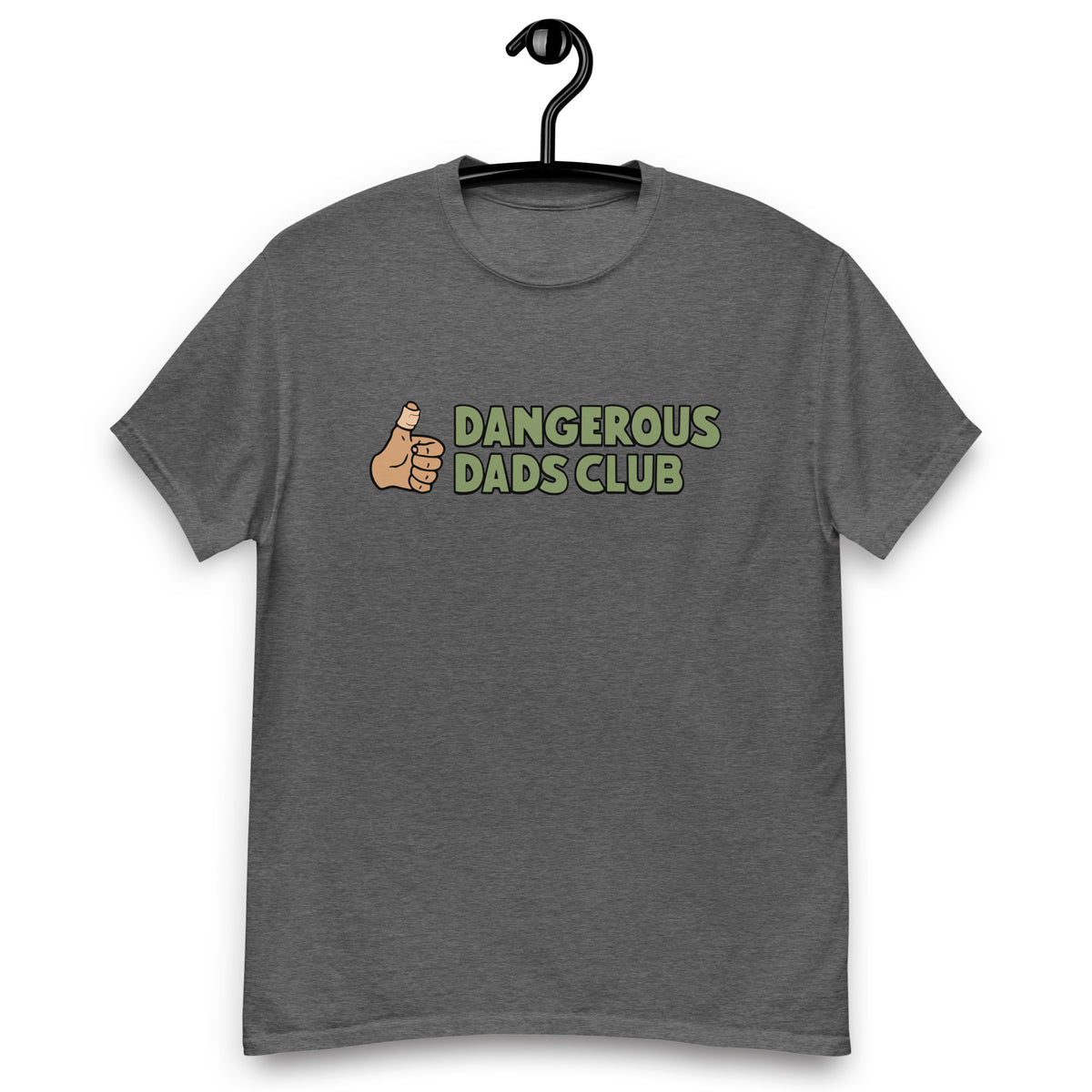 Dangerous Dads Club T-Shirt - Green logo-tan thumb