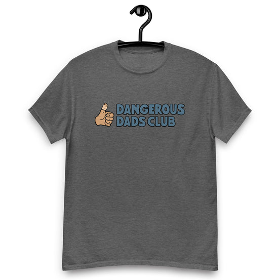 Dangerous Dads Club T-Shirt - Blue logo - tan thumb