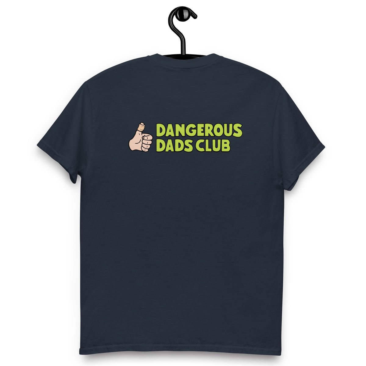 Dangerous Dads Club T-Shirt - L.Green logo with light thumb