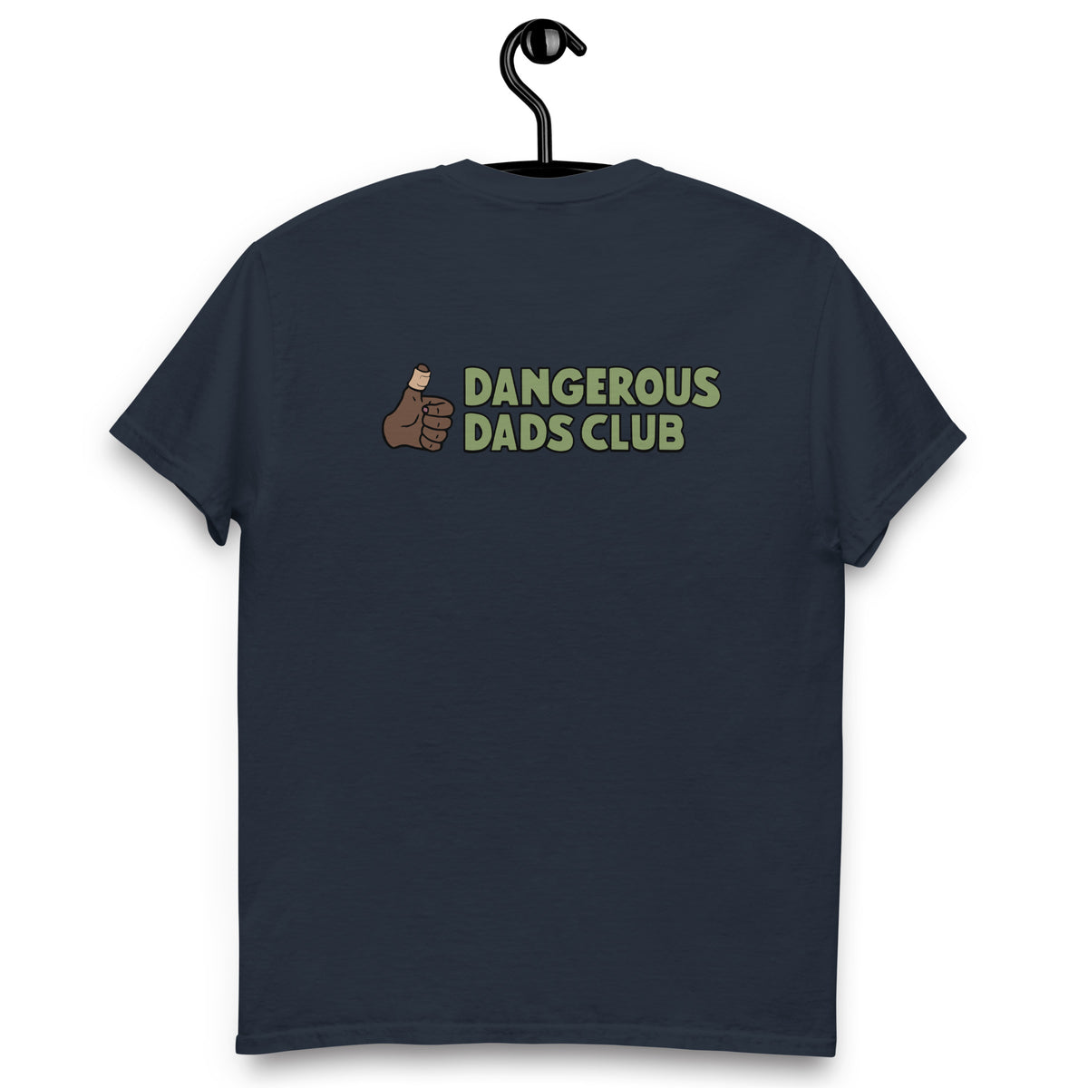 Dangerous Dads Club T-Shirt - Green logo with dark thumb