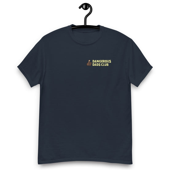 Dangerous Dads Club T-Shirt - yellow logo with dark thumb