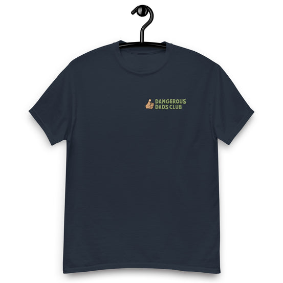 Dangerous Dads Club T-Shirt - Green logo with tan thumb