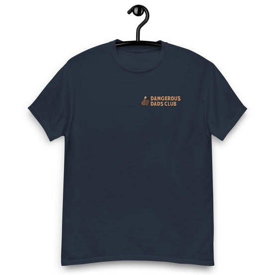 Dangerous Dads Club T-Shirt - Brown logo with dark thumb