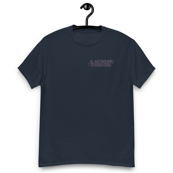 Dangerous Dads Club T-Shirt - red-blue outline logo