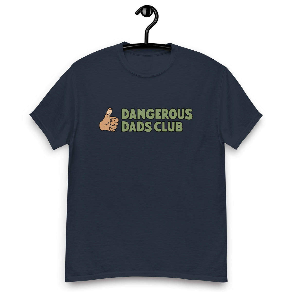 Dangerous Dads Club T-Shirt - Green logo-tan thumb