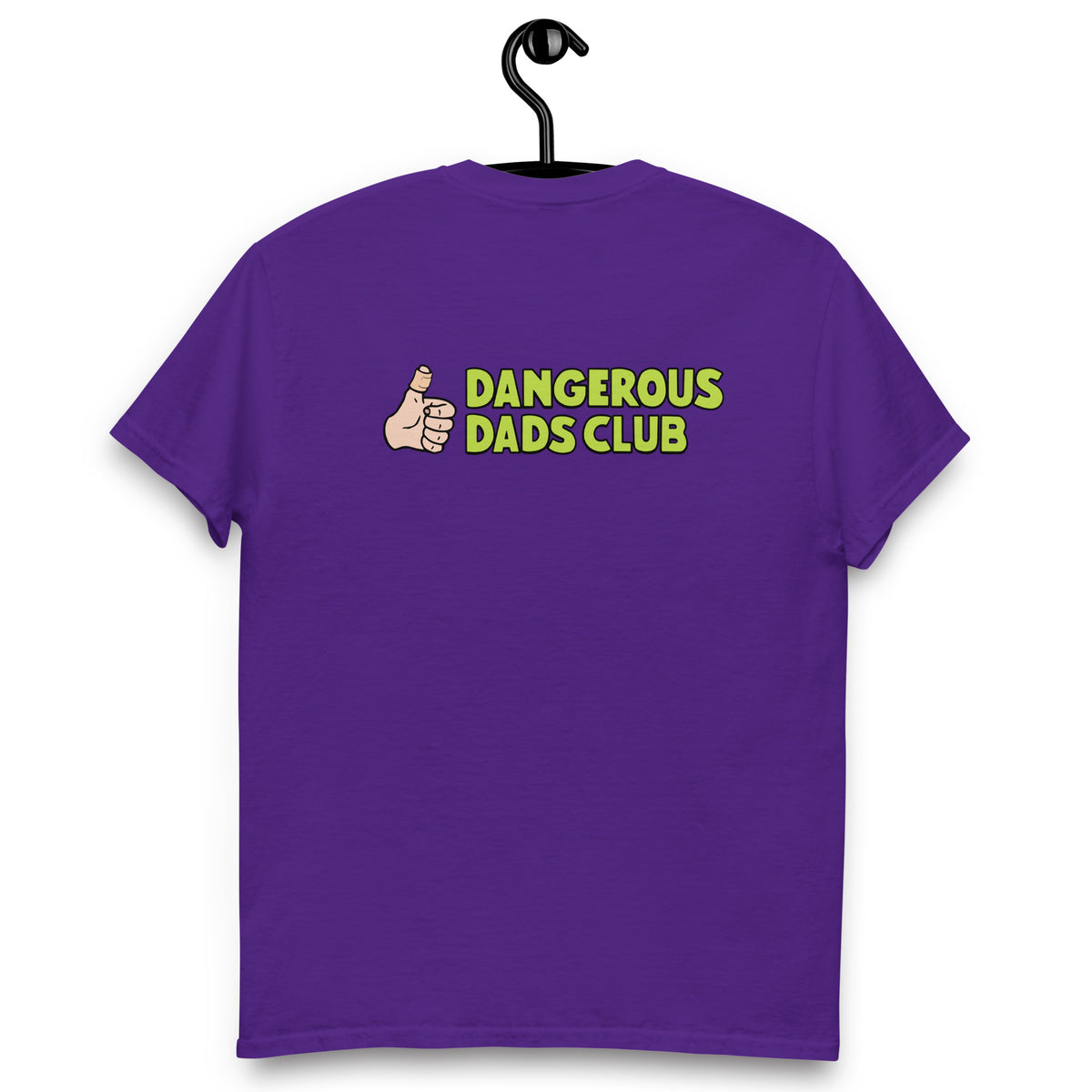 Dangerous Dads Club T-Shirt - L.Green logo with light thumb