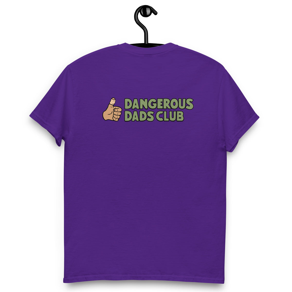 Dangerous Dads Club T-Shirt - Green logo with tan thumb