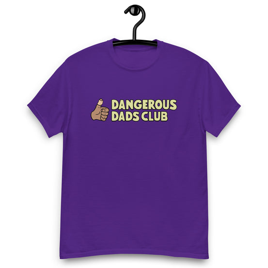 Dangerous Dads Club T-Shirt - yellow logo-tan thumb