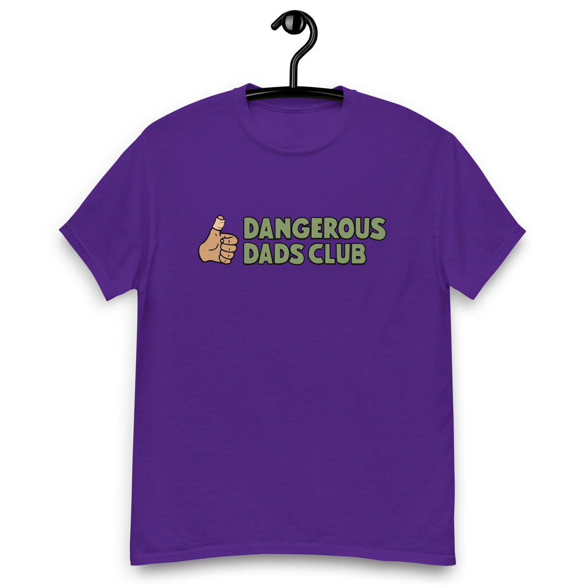 Dangerous Dads Club T-Shirt - Green logo-tan thumb