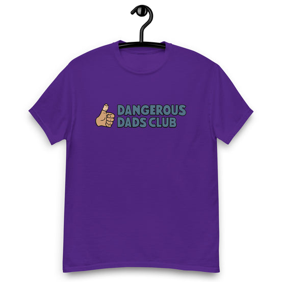 Dangerous Dads Club T-Shirt - Blue logo - tan thumb