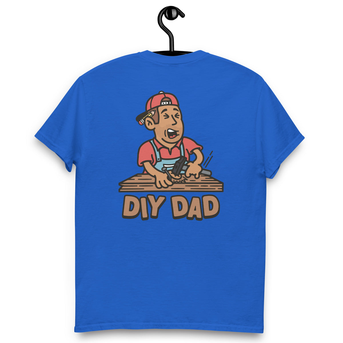 DIY Brown Hair Tan Skin Tone No-Glasses Stubble Dad T-Shirt