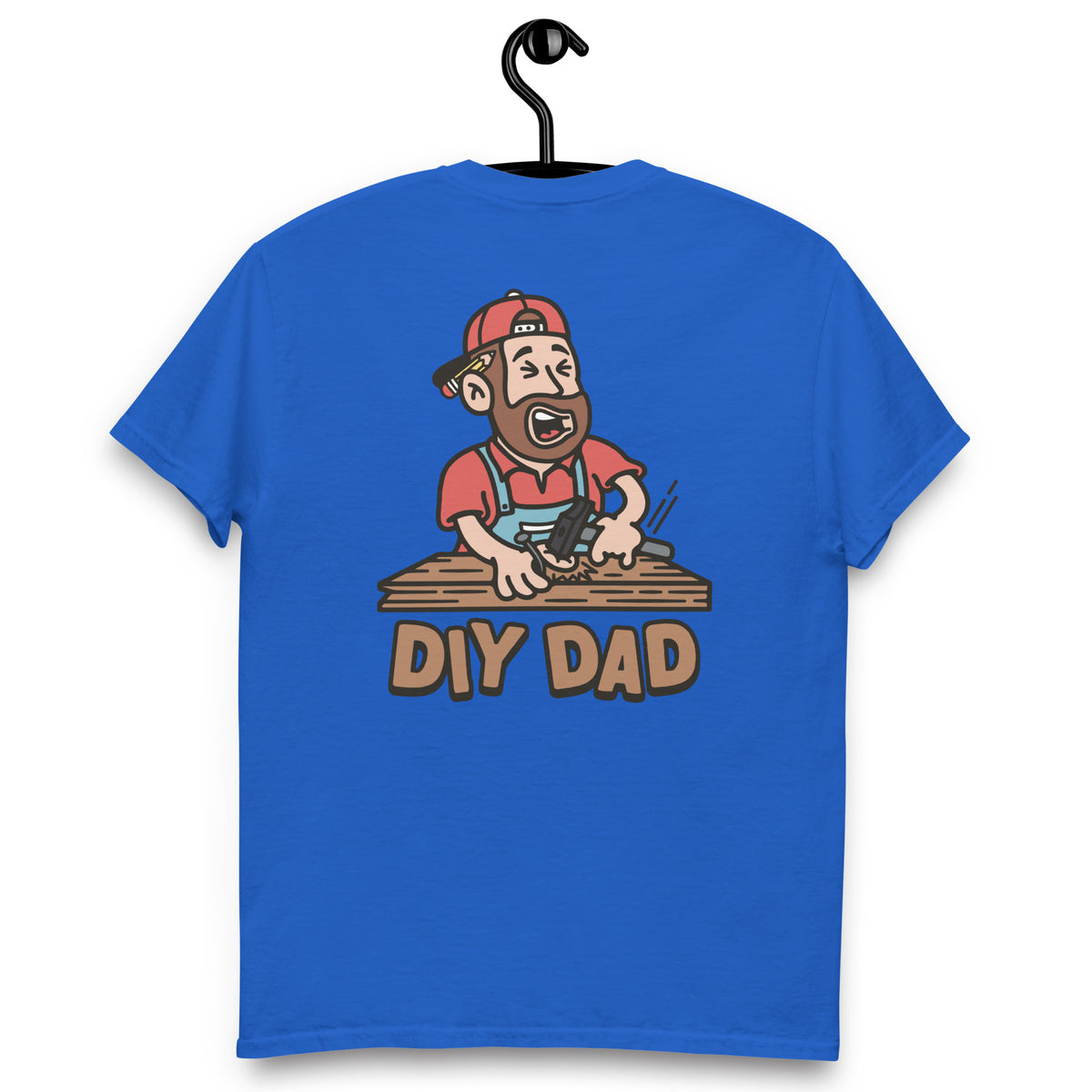 DIY Brown Hair Light Skin Tone No-Glasses Beard Dad T-Shirt