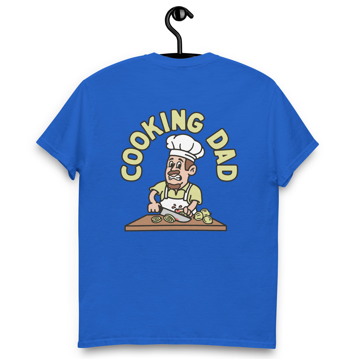 Cooking Brown Hair Light Skin Tone No-Glasses Moustache & Chin Beard Dad T-Shirt